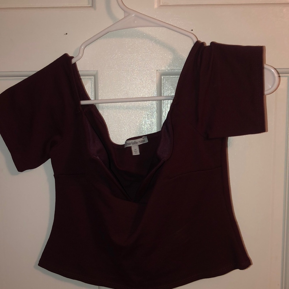 Burgundy crop top